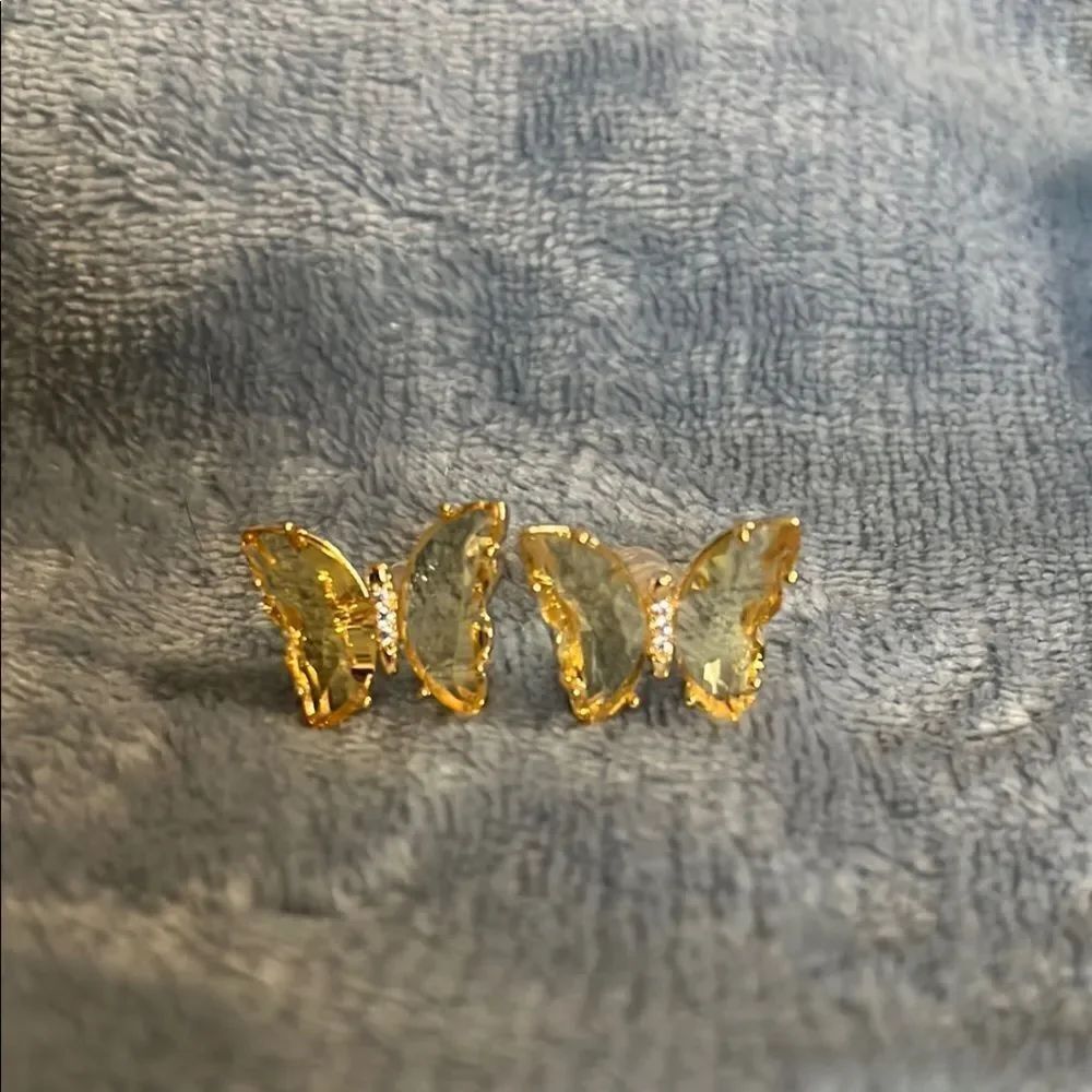 Gold Butterfly Earrings
